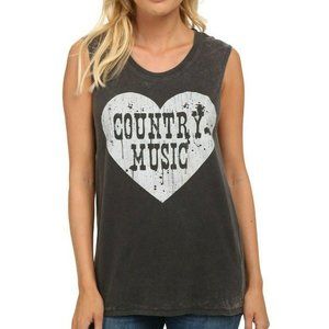 Chaser Country Music Sleeveless Shirt Sheer Tank